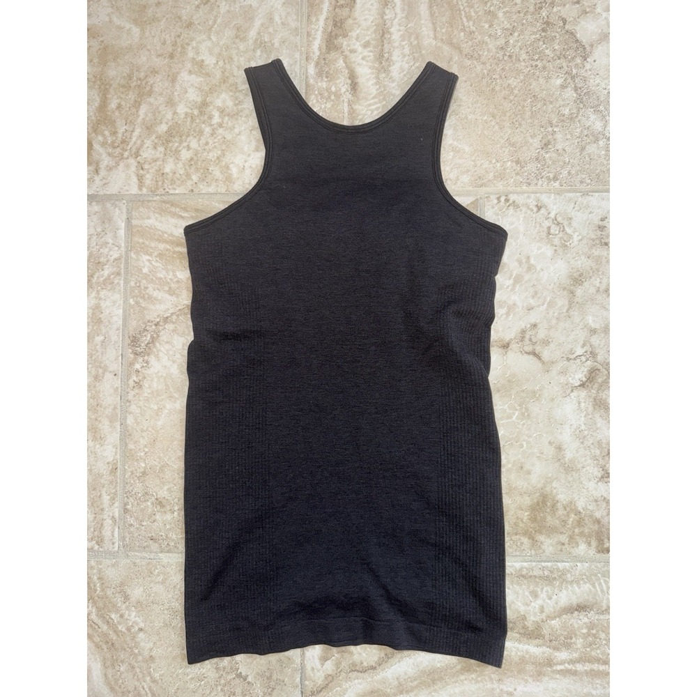 Lululemon Seamlessly Covered Tank Heathered Black Size 6 - Picture 6 of 9